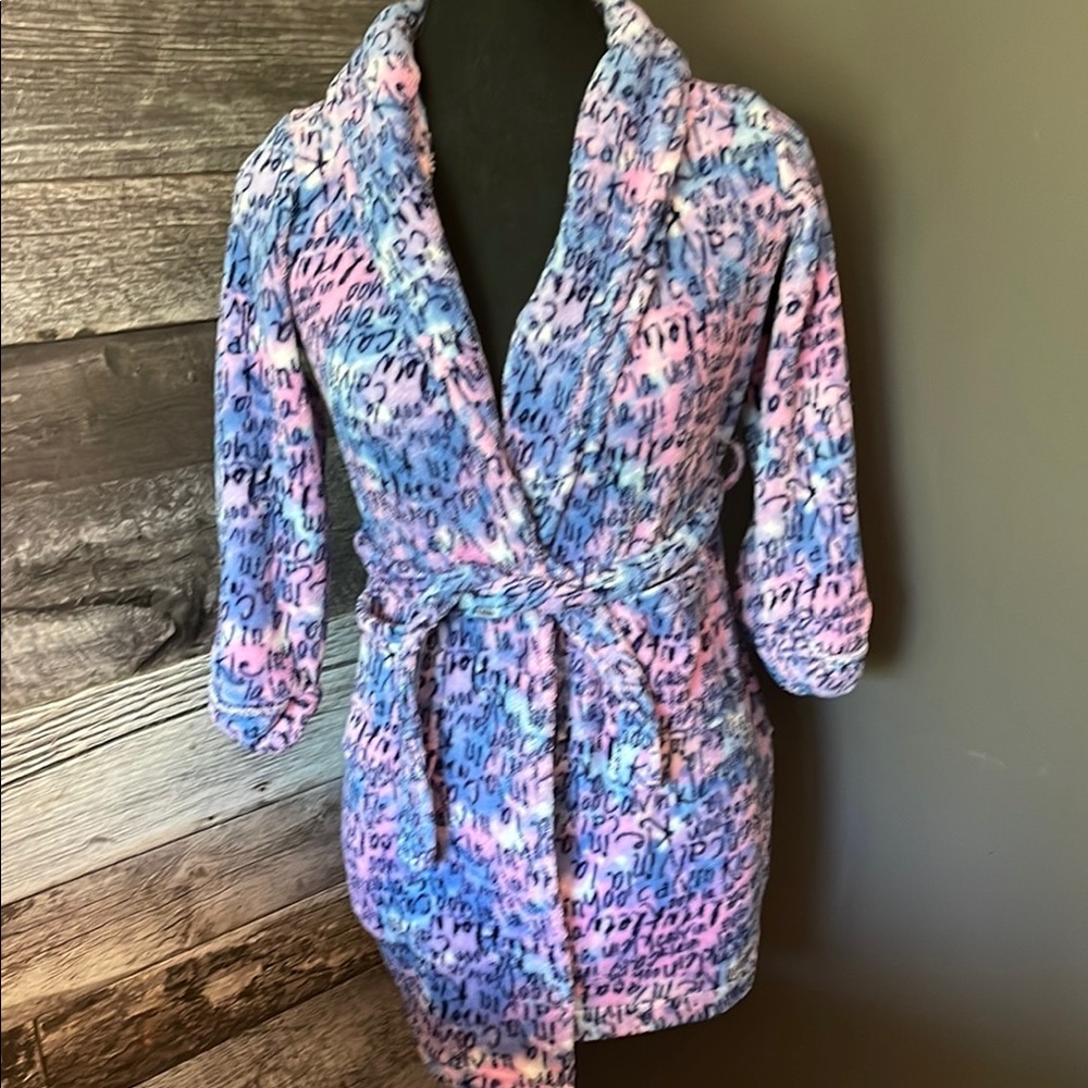 Calvin Klein Pink and Blue Robe Intimates & Sleepwear